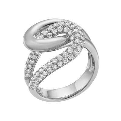 0.78 ctw Diamond Loveknot Ring