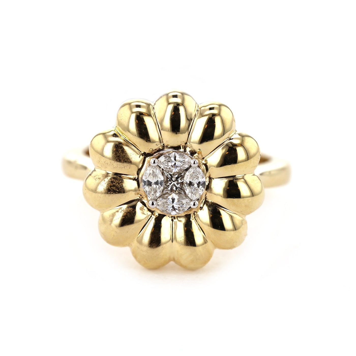 0.20 ctw Diamond Flower Ring
