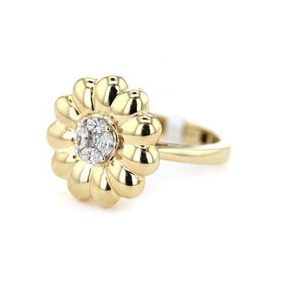 0.20 ctw Diamond Flower Ring