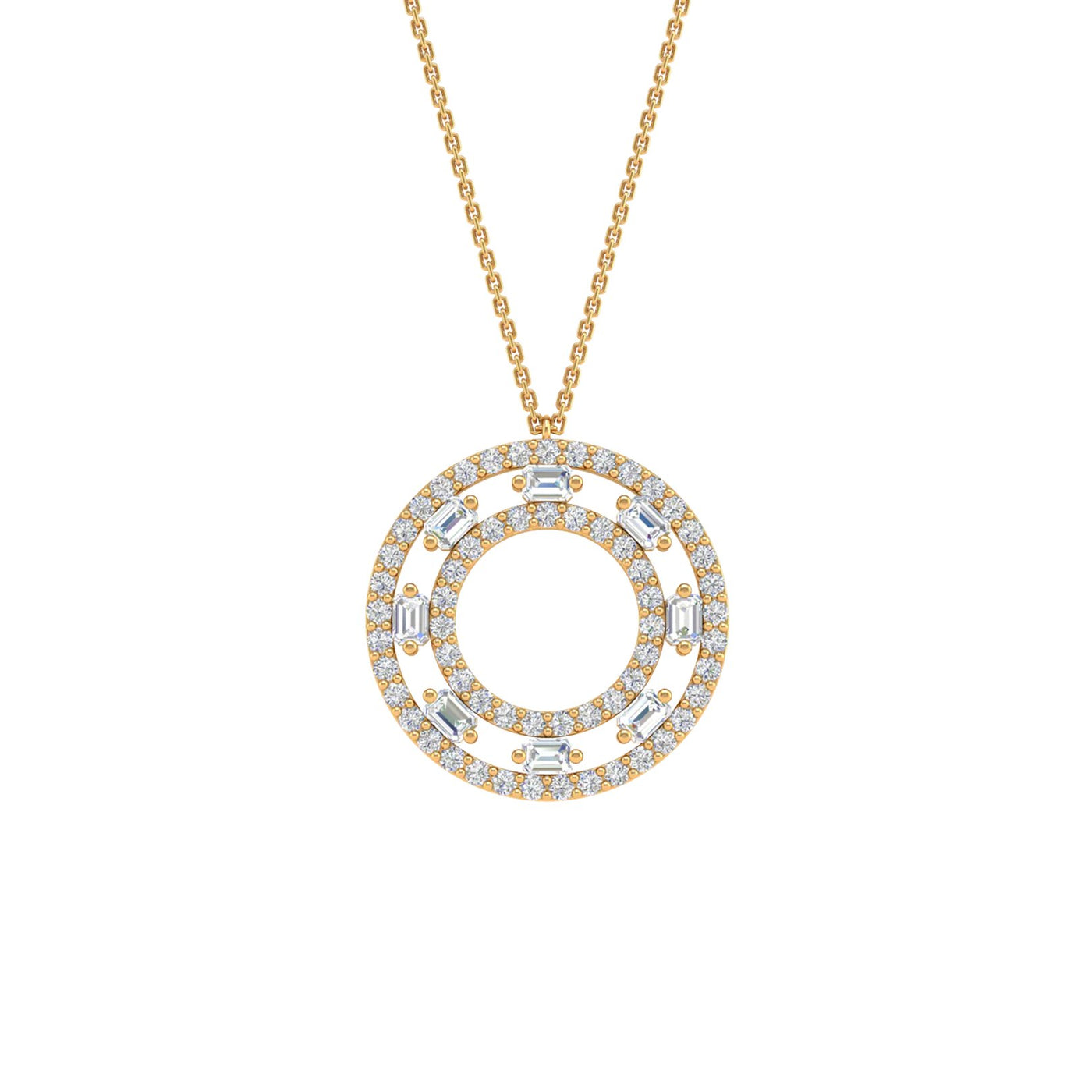 2.30 ctw Diamond Open Circle Pendant Necklace