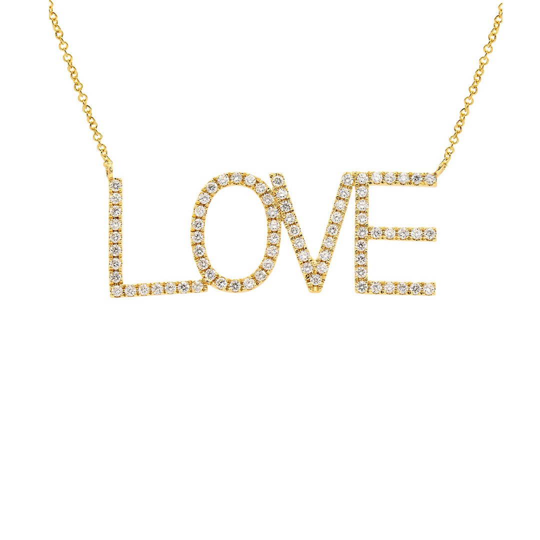 18" 0.64 ctw Diamond "Love" Necklace