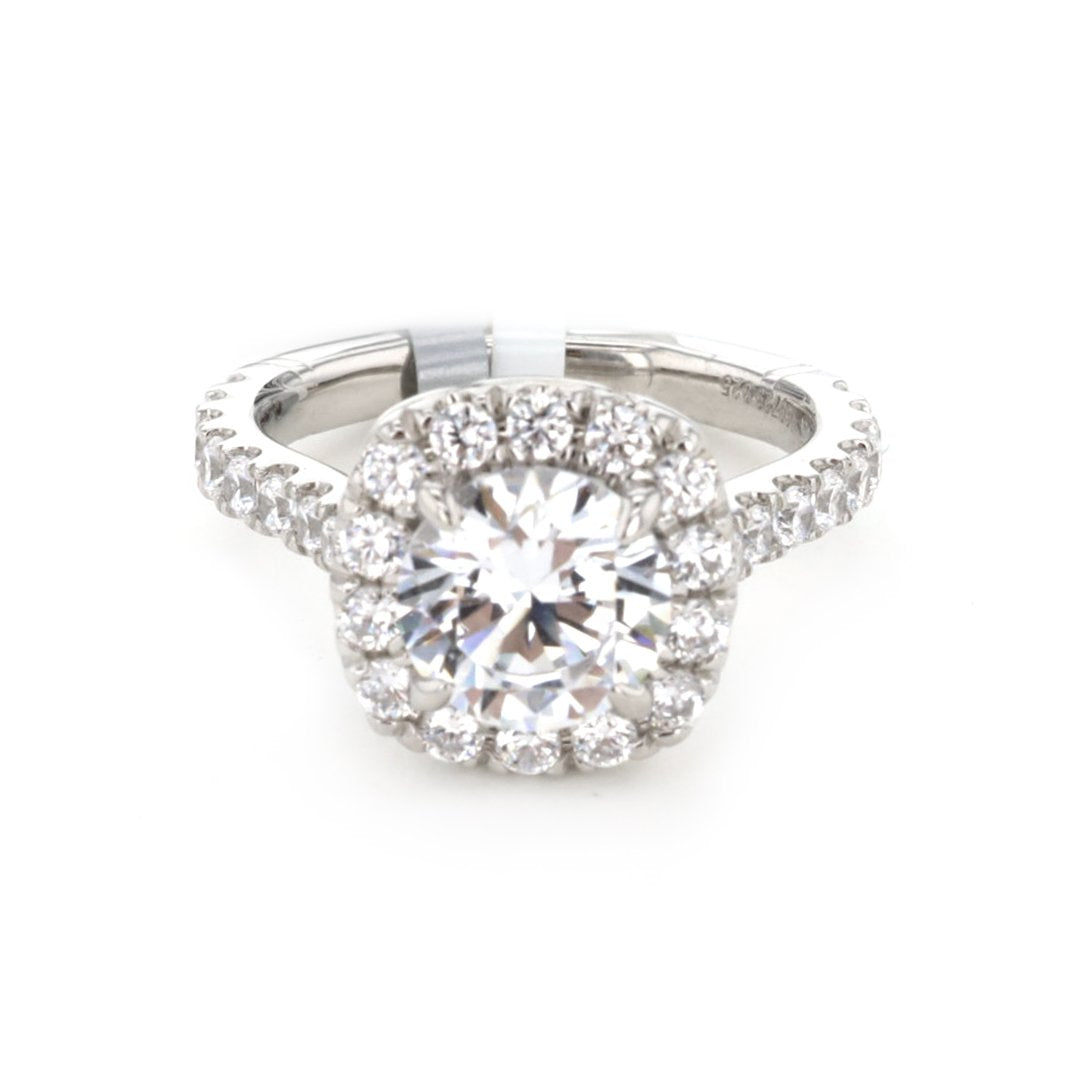 1.28 ctw Diamond Halo Engagement Ring