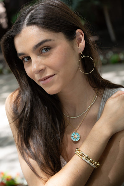 Turquoise & Diamond Pendant