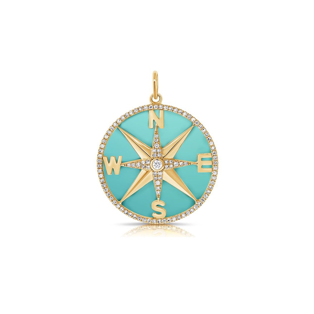 Turquoise & Diamond Pendant