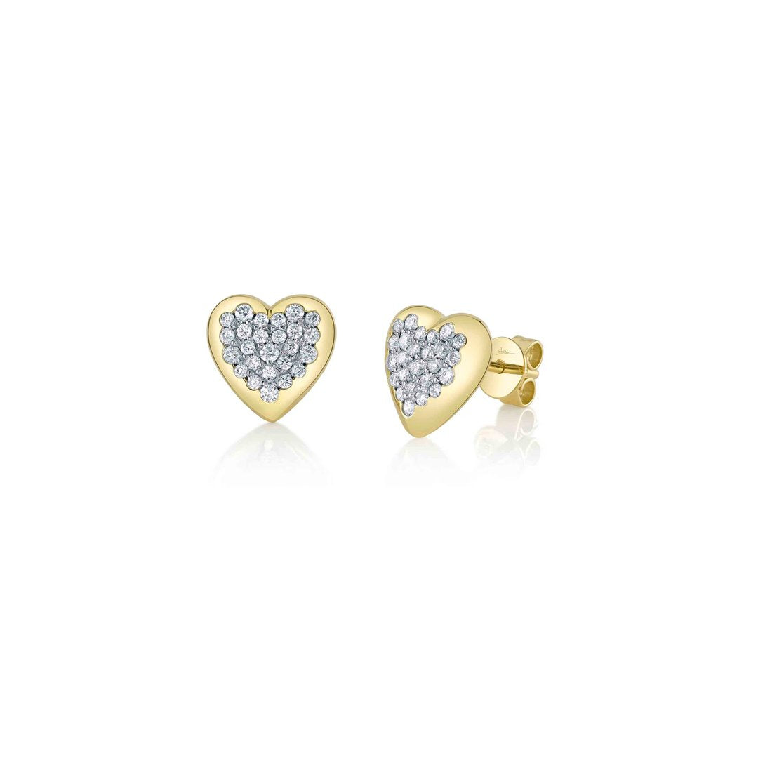 0.44 ctw Diamond Heart Earrings