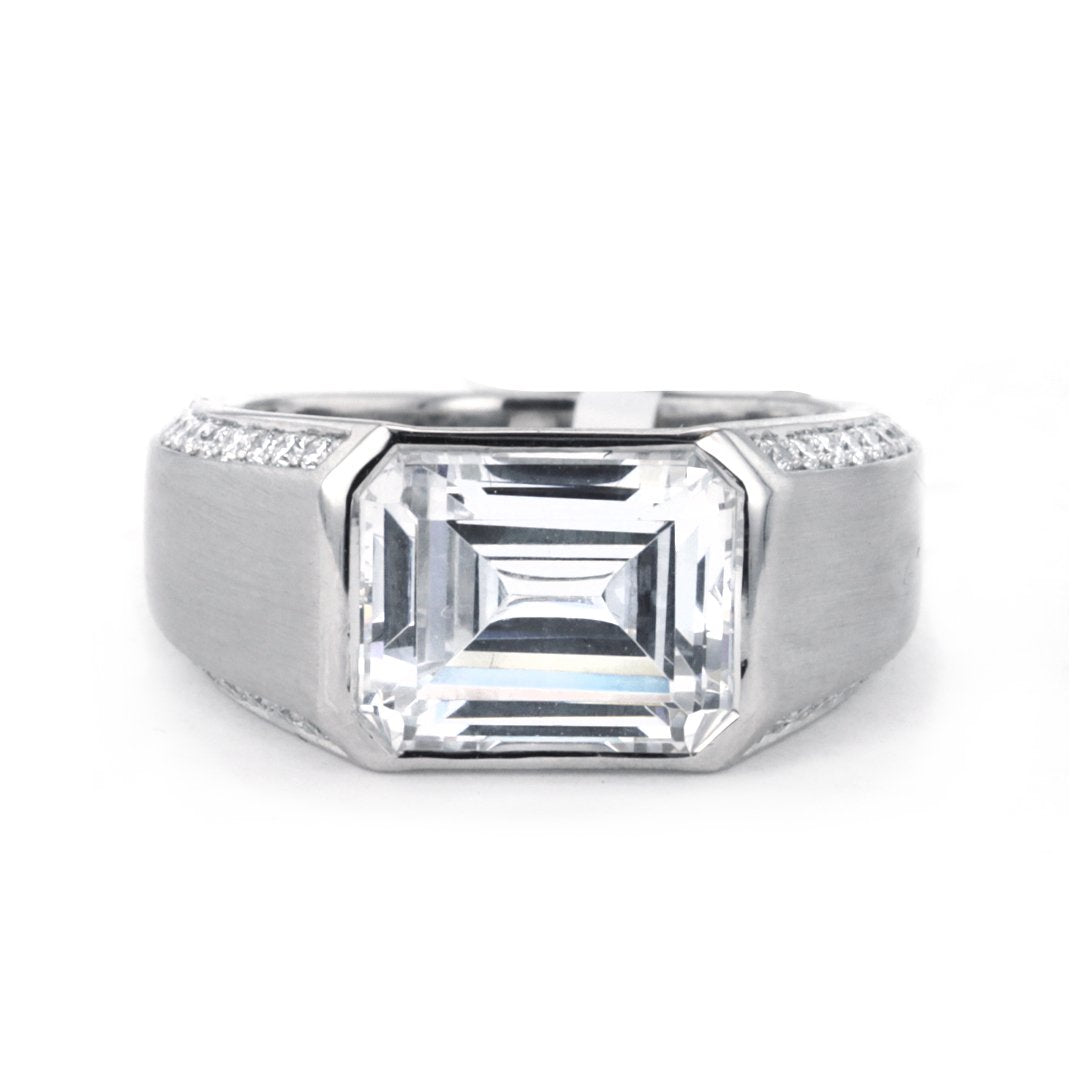 0.36 ctw Diamond Bezel Engagement Ring