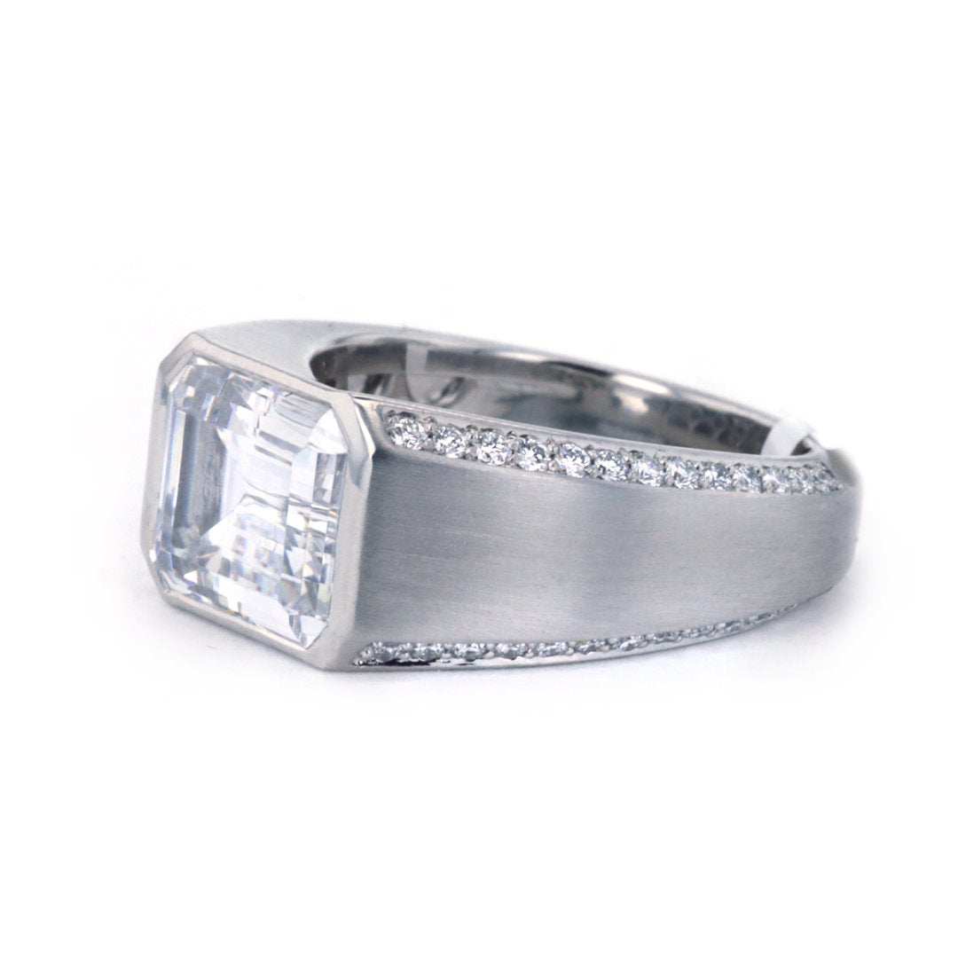 0.36 ctw Diamond Bezel Engagement Ring