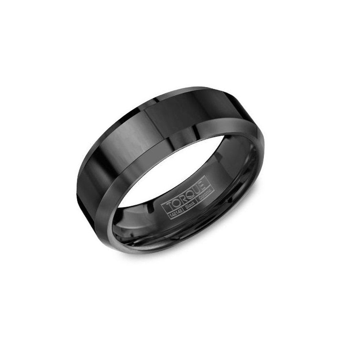 8MM Black Ceramic Band
