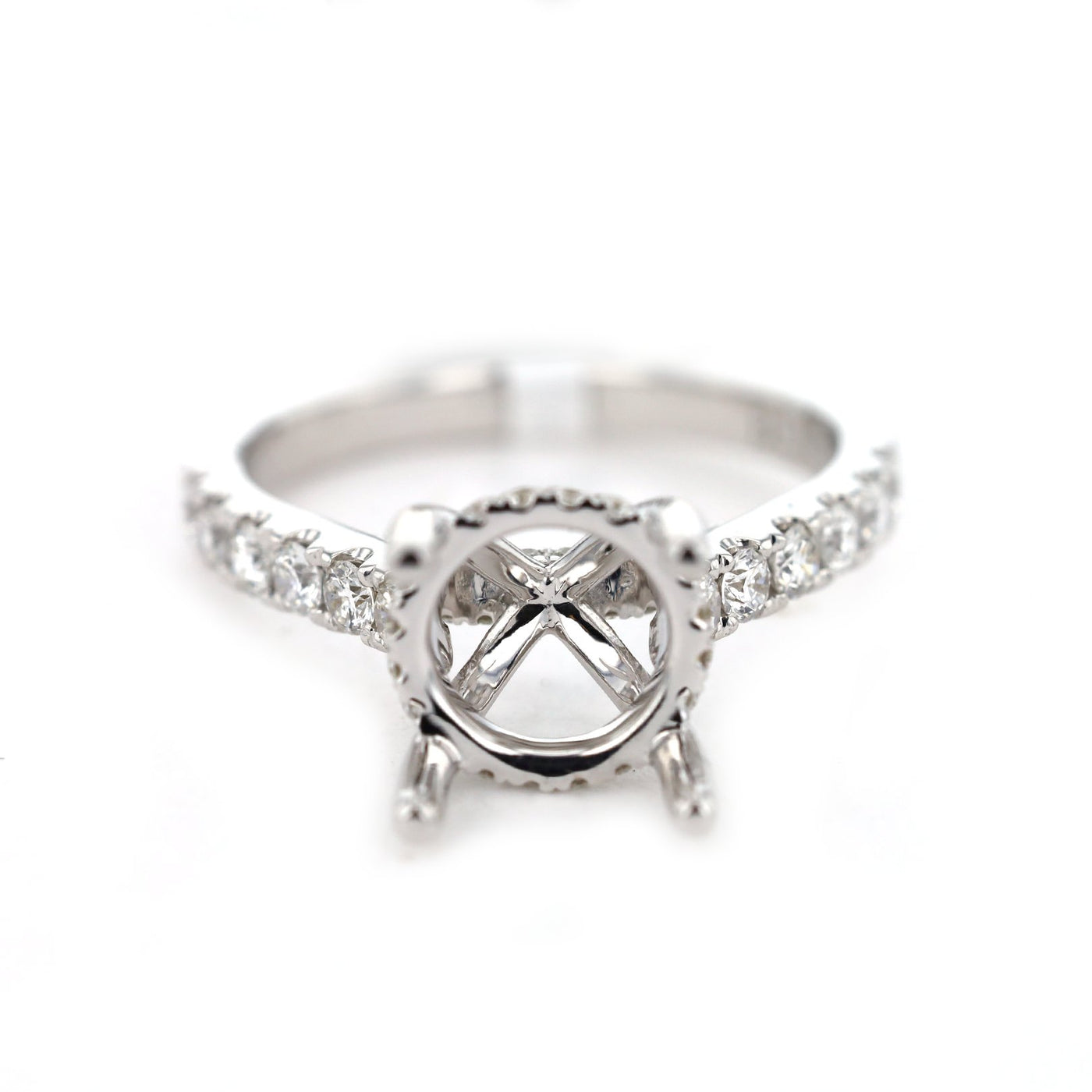 0.54 ctw Diamond Hidden Halo Engagement Ring