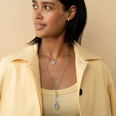 Small Silver Belcher Charm Enhancer Necklace