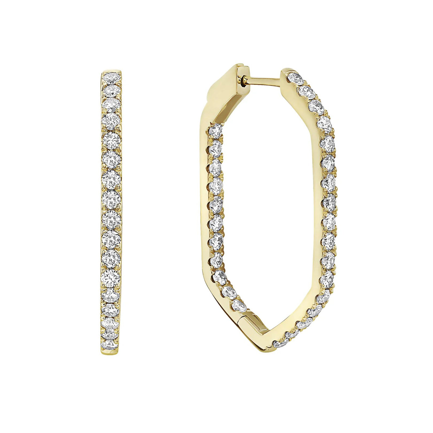 1.95ctw Diamond Inside-Out Hoop Earrings