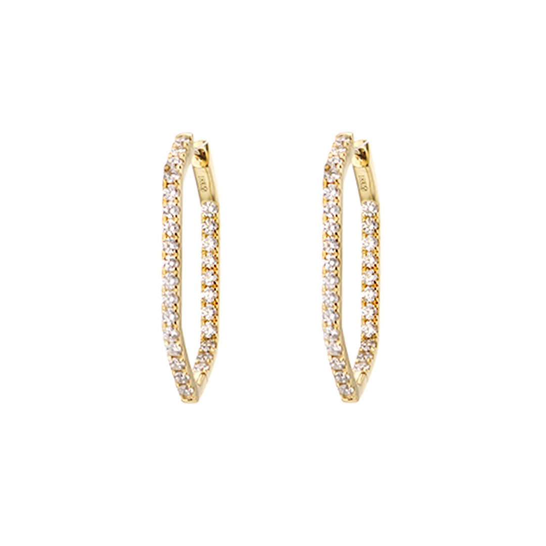 1.95ctw Diamond Inside-Out Hoop Earrings