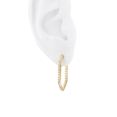 1.95ctw Diamond Inside-Out Hoop Earrings