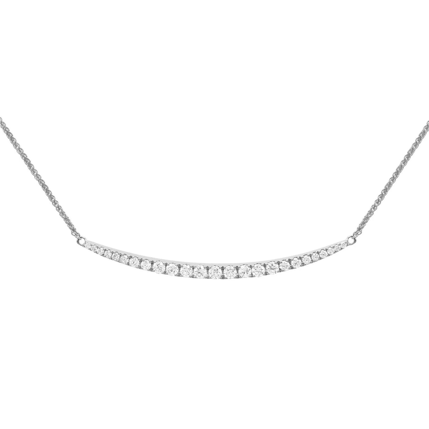 18+2" 0.47 ctw Diamond Curved Bar Necklace