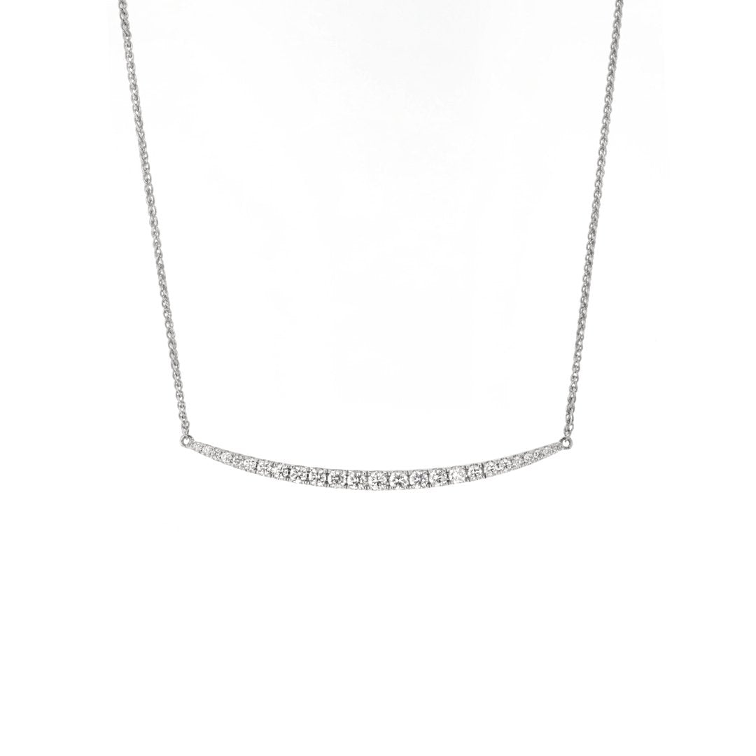 18+2" 0.47 ctw Diamond Curved Bar Necklace