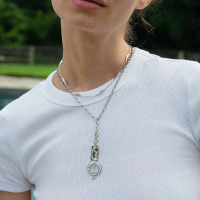 Small Silver Belcher Enhancer Chain Necklace