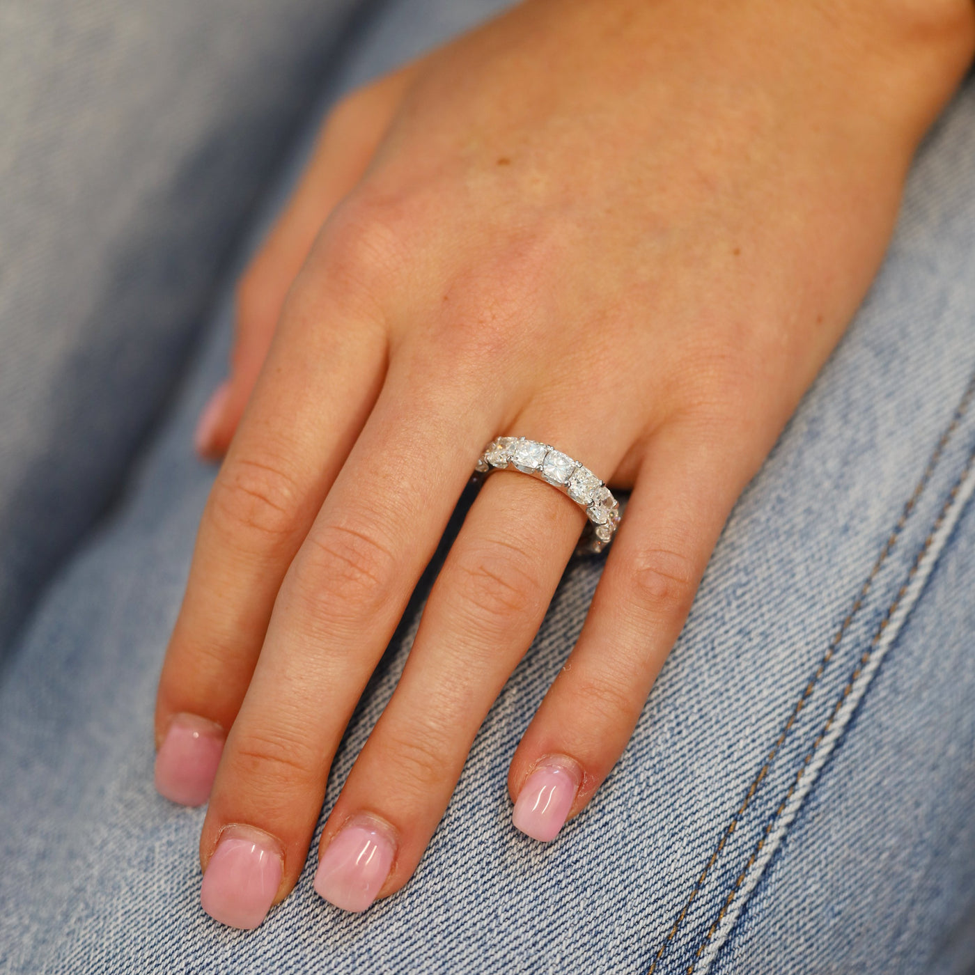 7.50 ctw Diamond Platinum Eternity Band