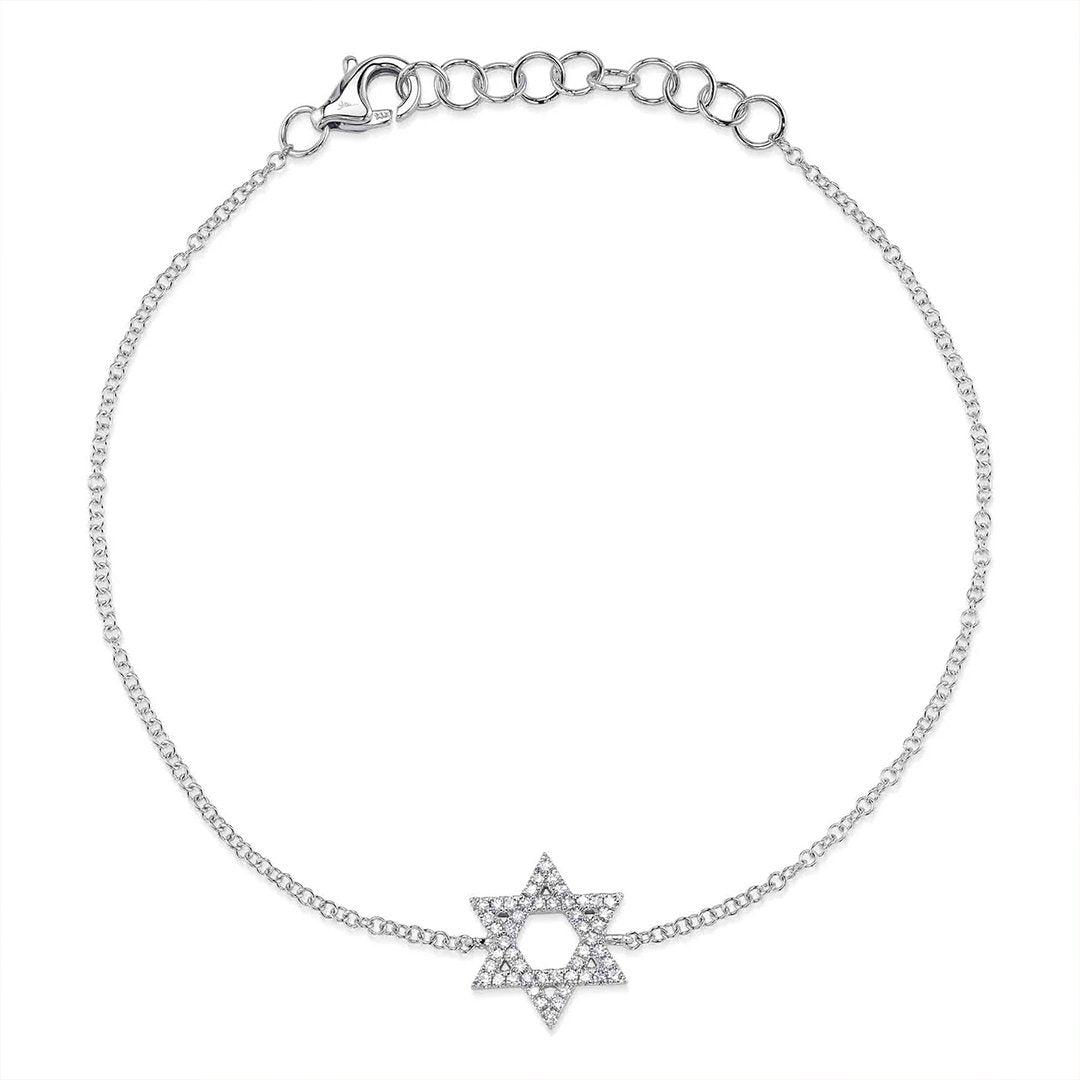 0.11 ctw Diamond Star of David Bracelet