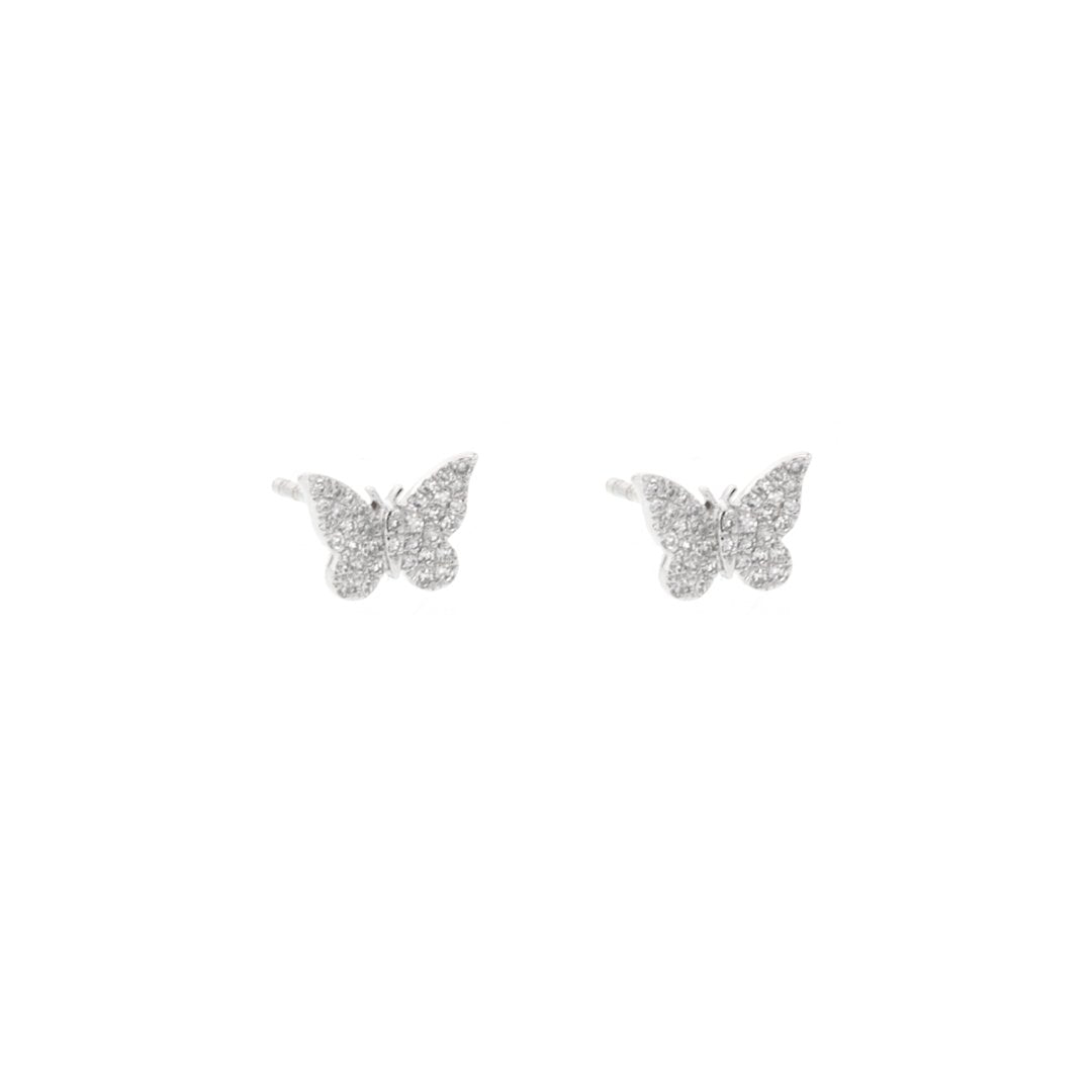 0.14 ctw Diamond Butterfly Earrings