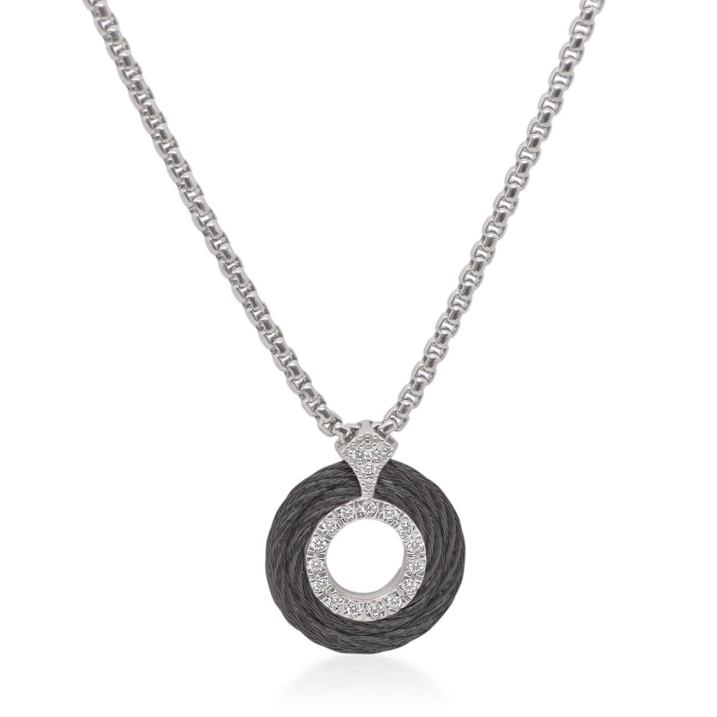 18.5" 0.15 ctw Diamond Open Circle Cable Necklace
