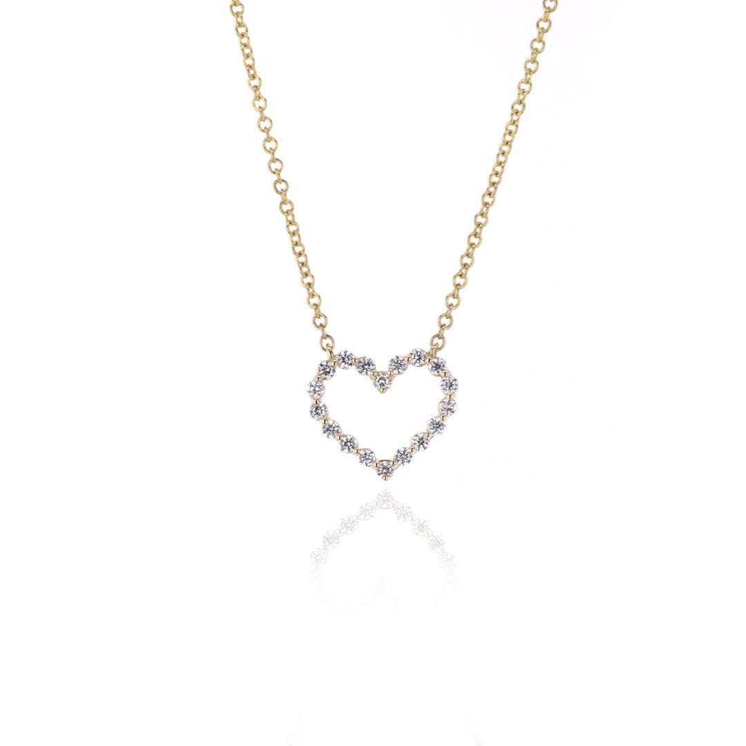 0.25 ctw Diamond Open Heart Necklace