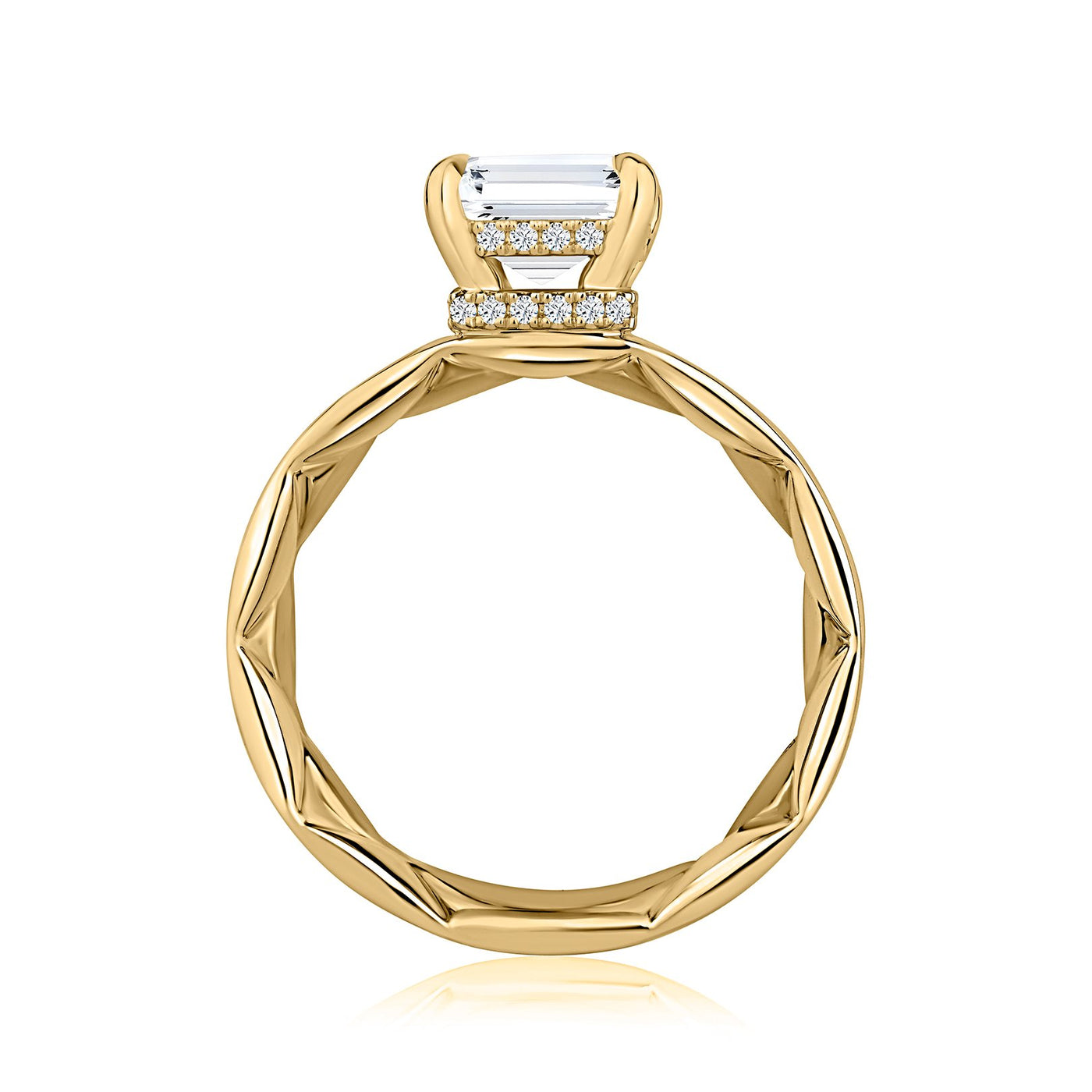 0.19 ctw Diamond Hidden Halo Engagement Ring