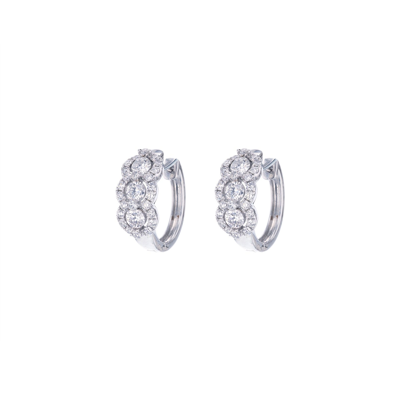 1.80ctw Diamond Huggie Earrings