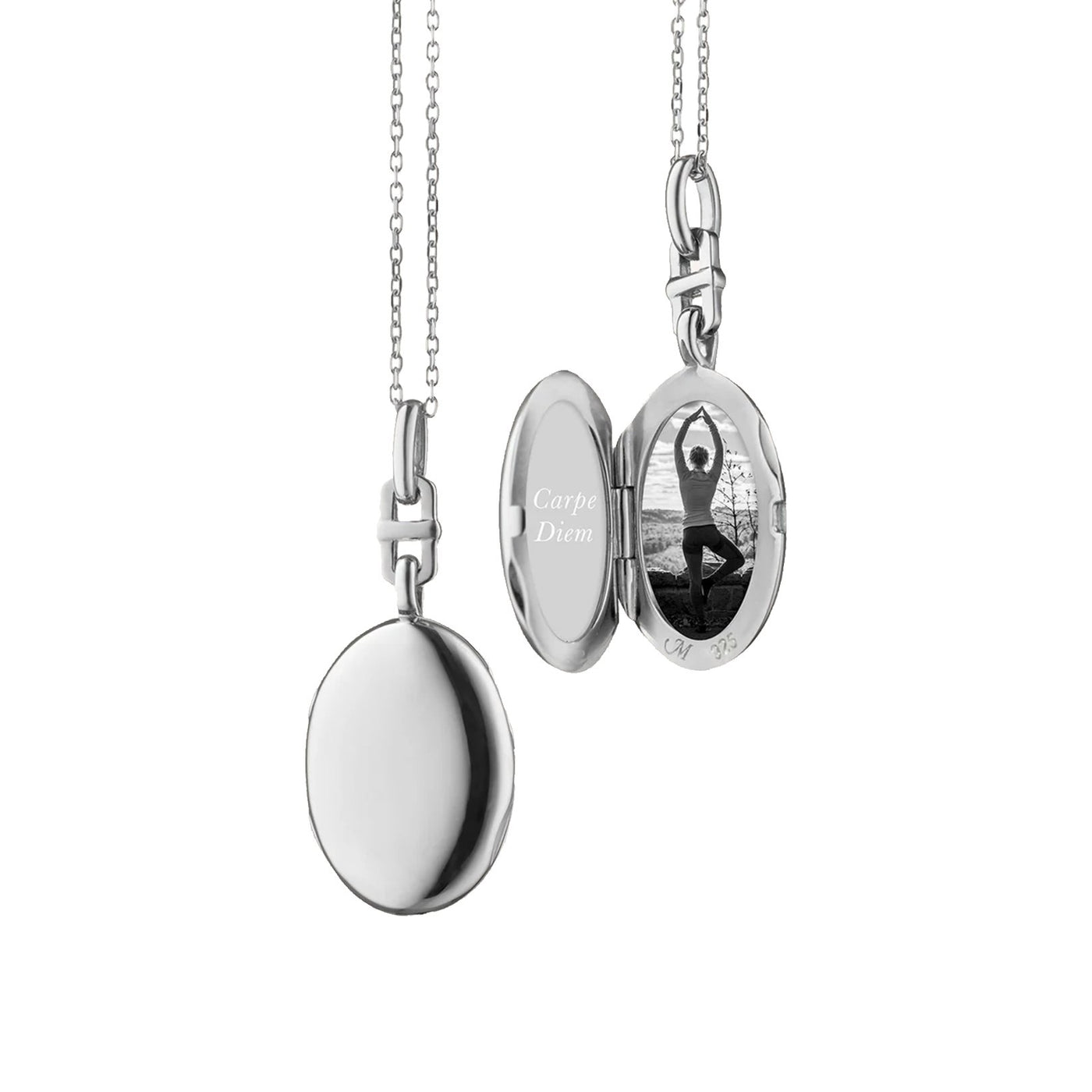 Silver Oval Eve Locket Necklace