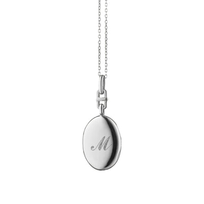 Silver Oval Eve Locket Necklace