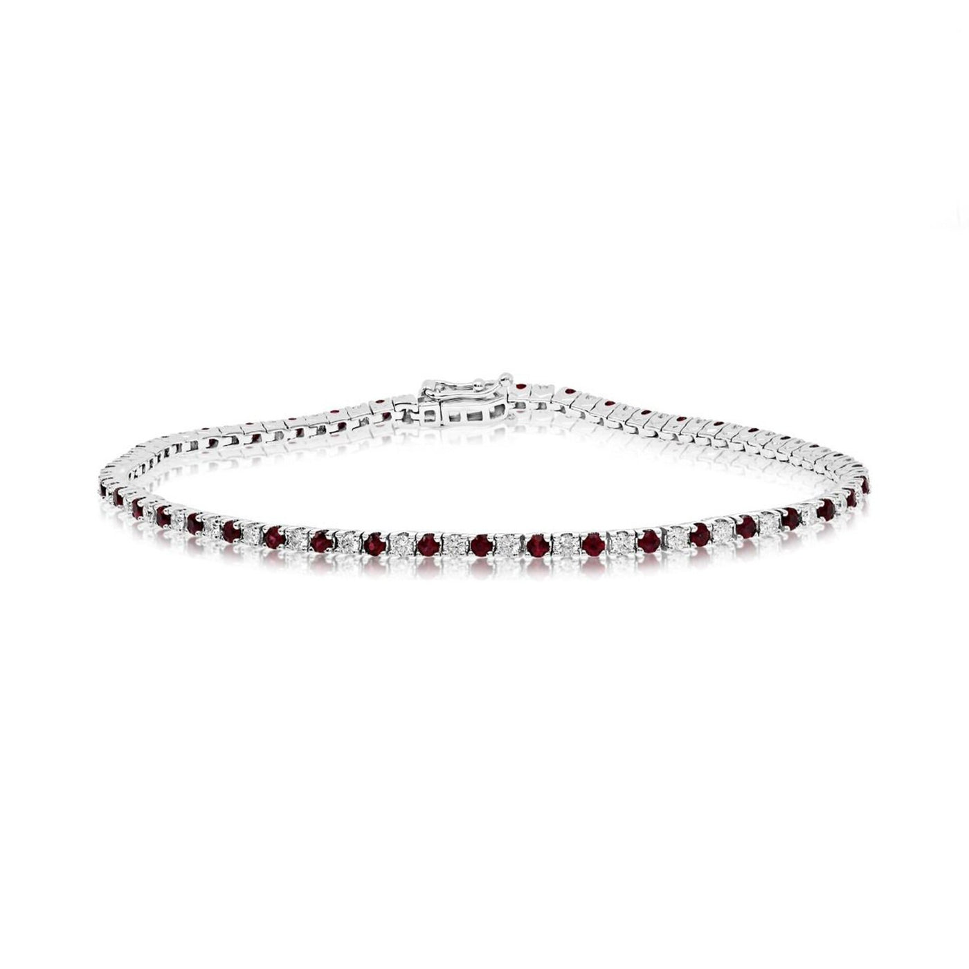 Ruby & Diamond Eternity Bracelet