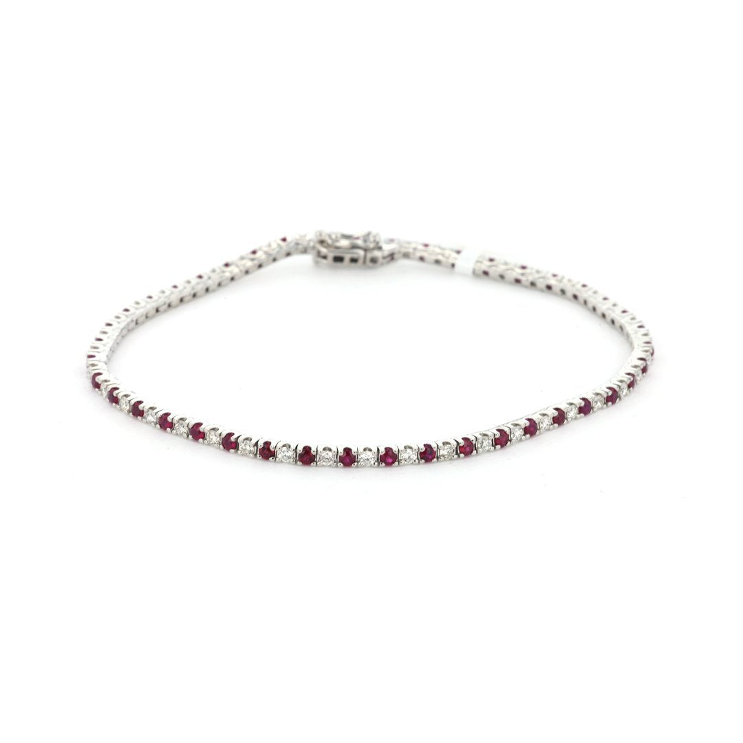 Ruby & Diamond Eternity Bracelet