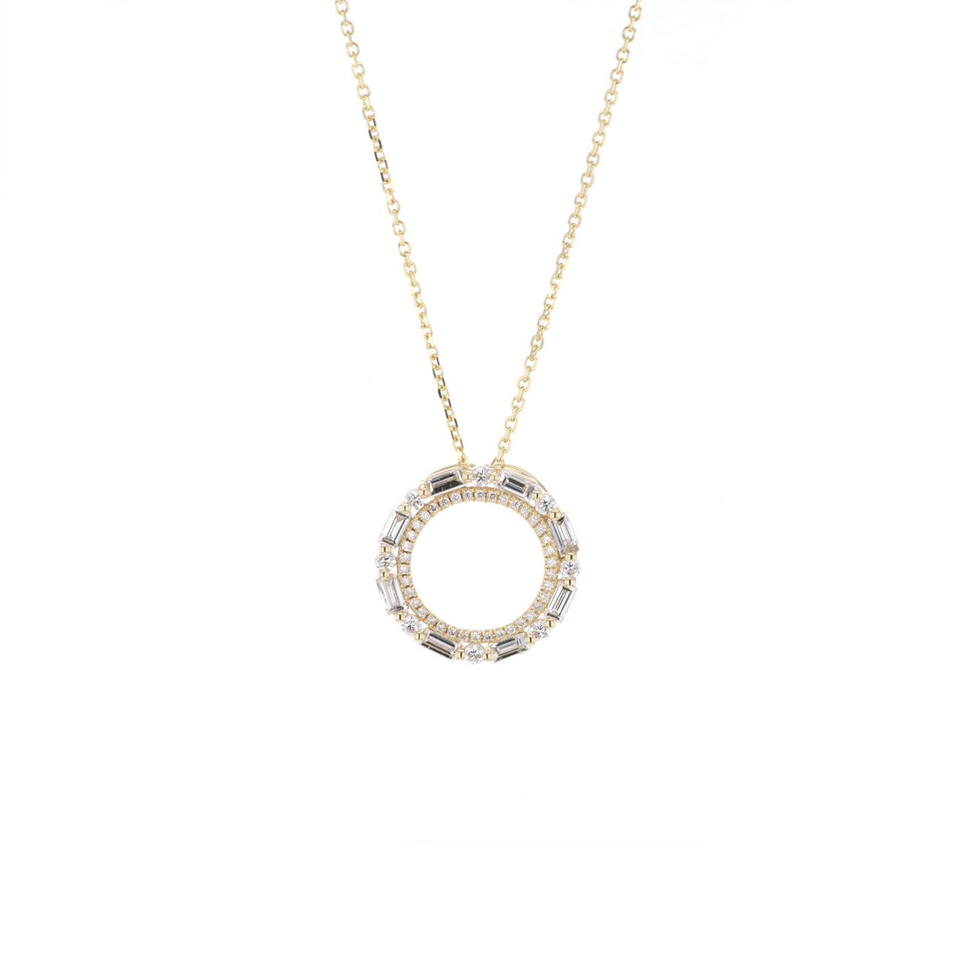 0.71ctw Diamond Open Circle Necklace