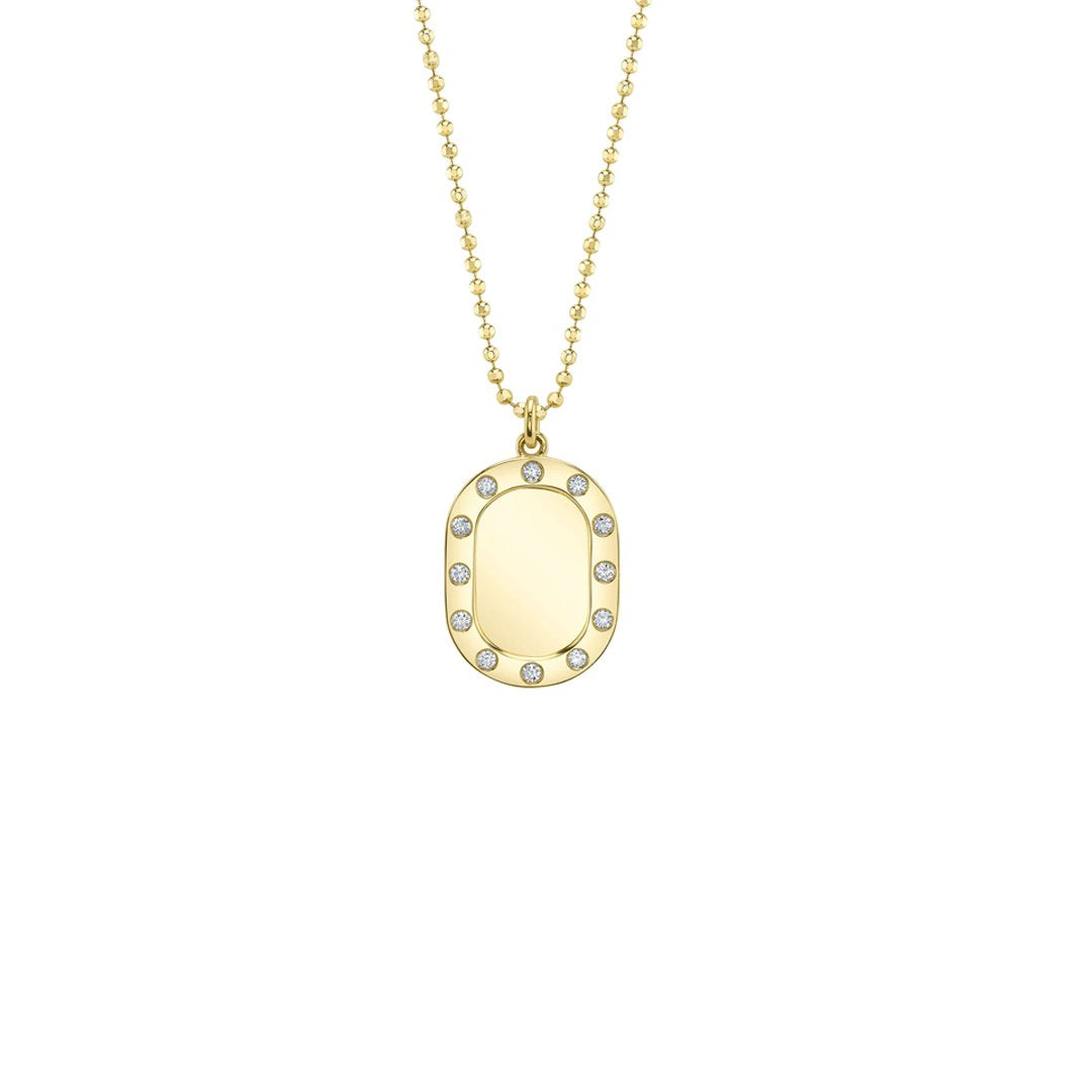 0.16ctw Diamond Oval Necklace