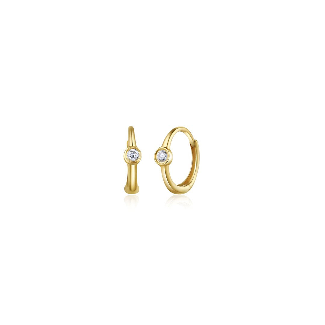 0.07 ctw Diamond Hoop Earrings
