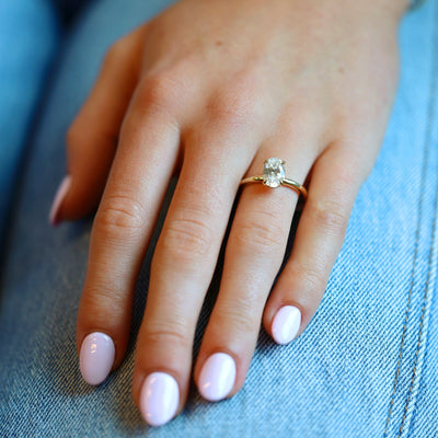0.14 ctw Diamond Hidden Halo Engagement Ring