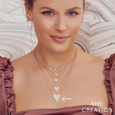 15+3" 0.83 ctw Diamond Pave Heart Necklace