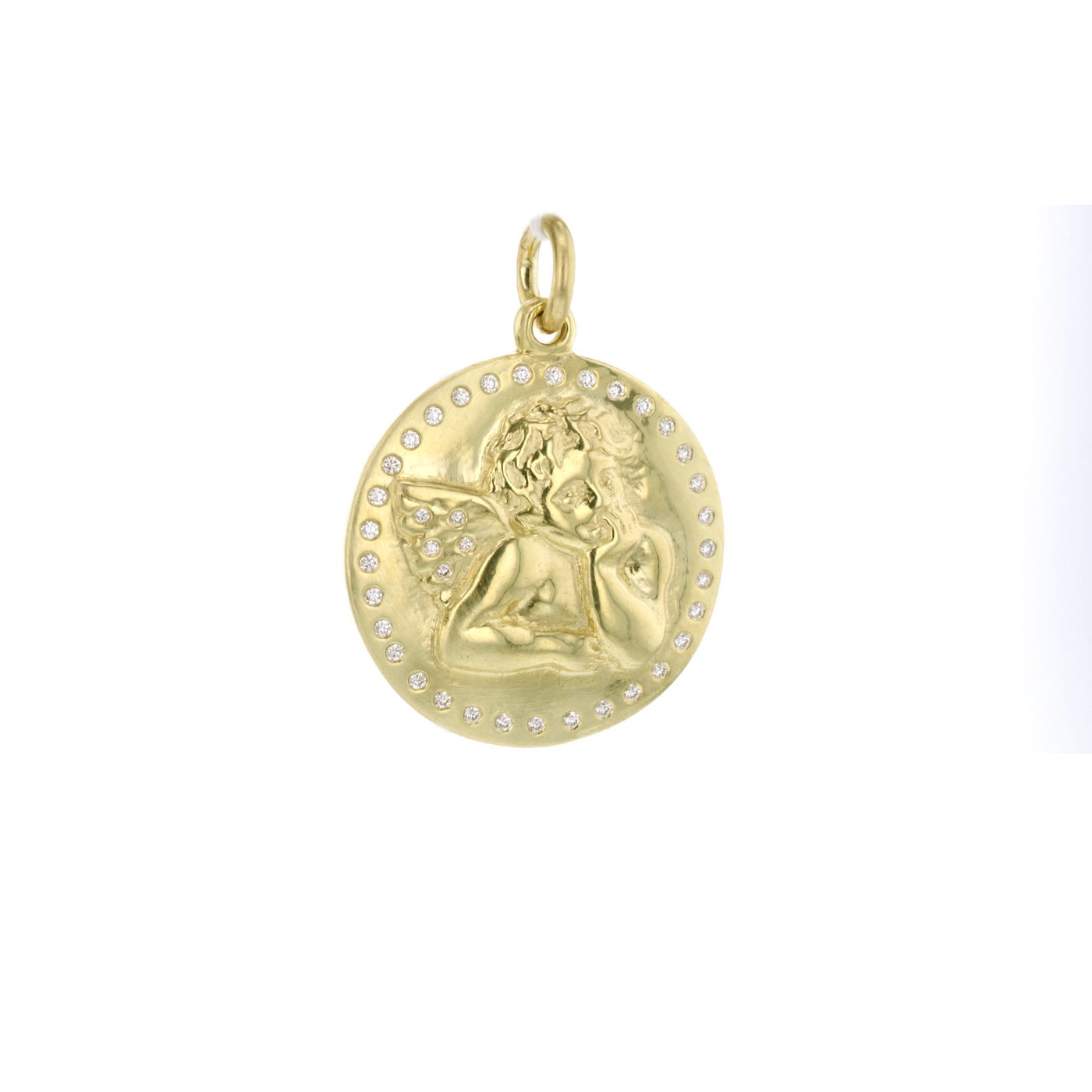 Diamond Cherub Medallion