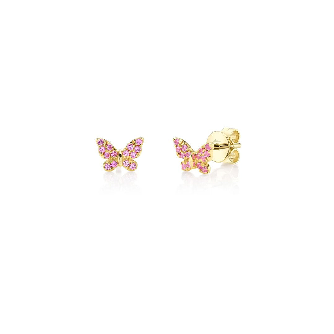 Sapphire Butterfly Stud Earrings