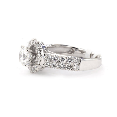 1.28 ctw Diamond Halo Engagement Ring