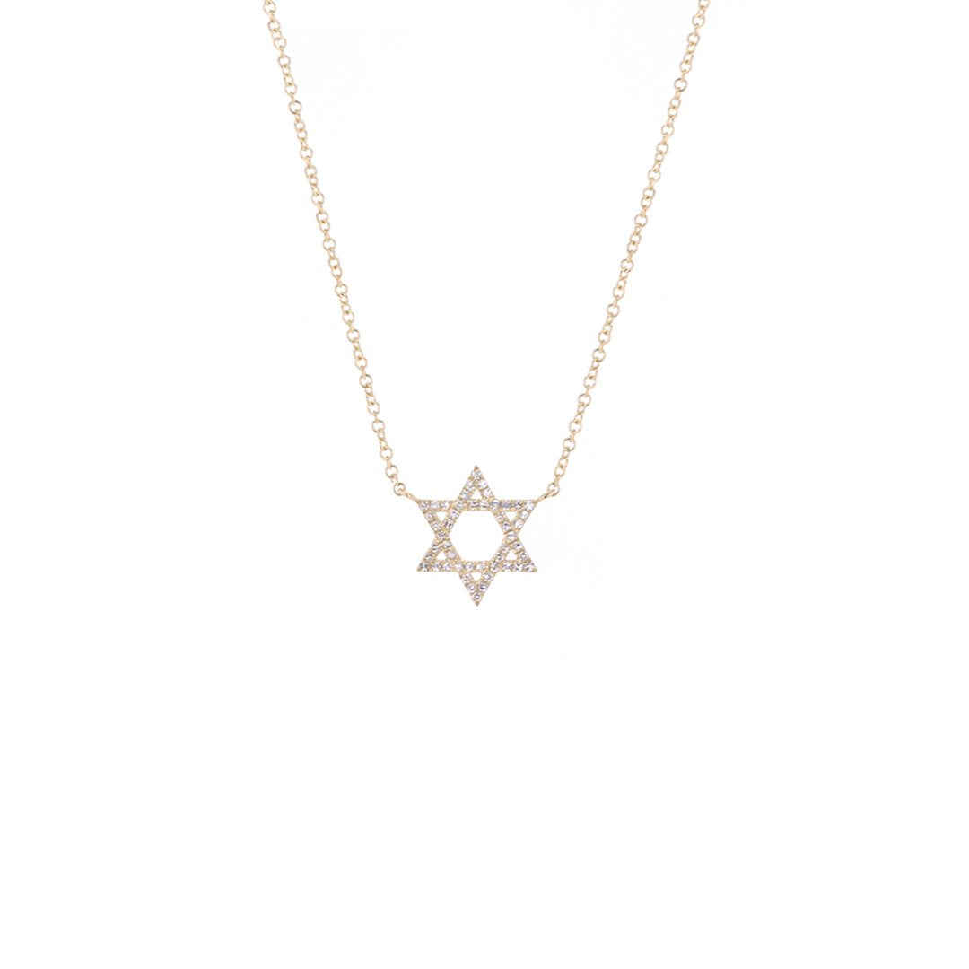 16+2" 0.12 ctw Diamond Star of David Necklace