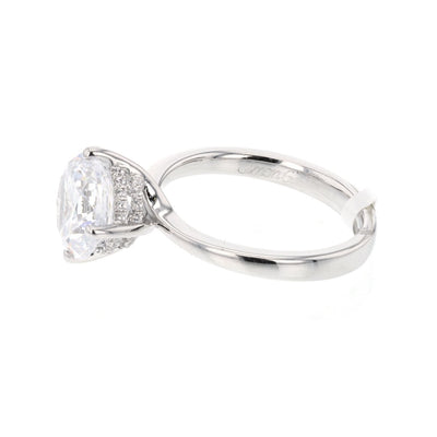 0.09 ctw Diamond Hidden Halo Engagement Ring