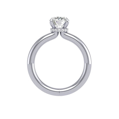 0.08 ctw Diamond Hidden Halo Engagement Ring