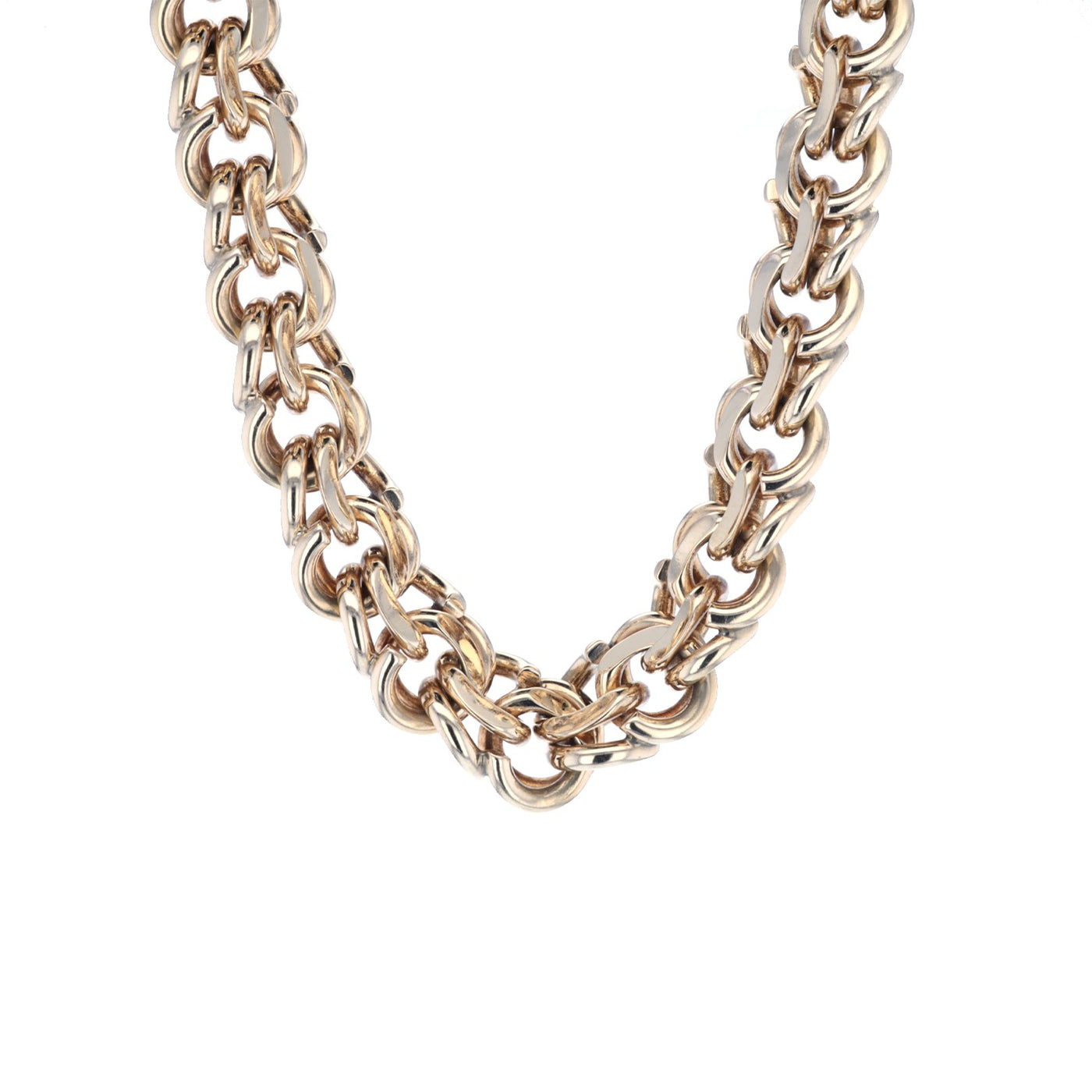 16" 13.75MM Wide Multi-Link Necklace