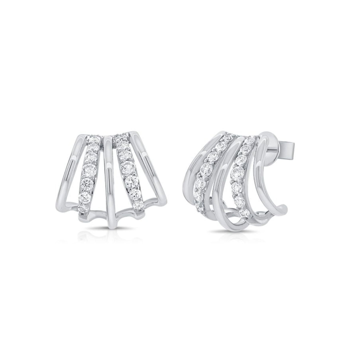 0.68ctw Diamond Huggie Earrings
