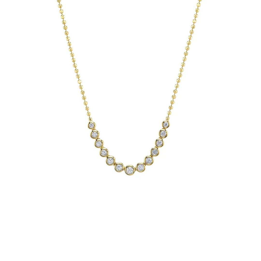 0.46ctw Diamond Bezel Necklace