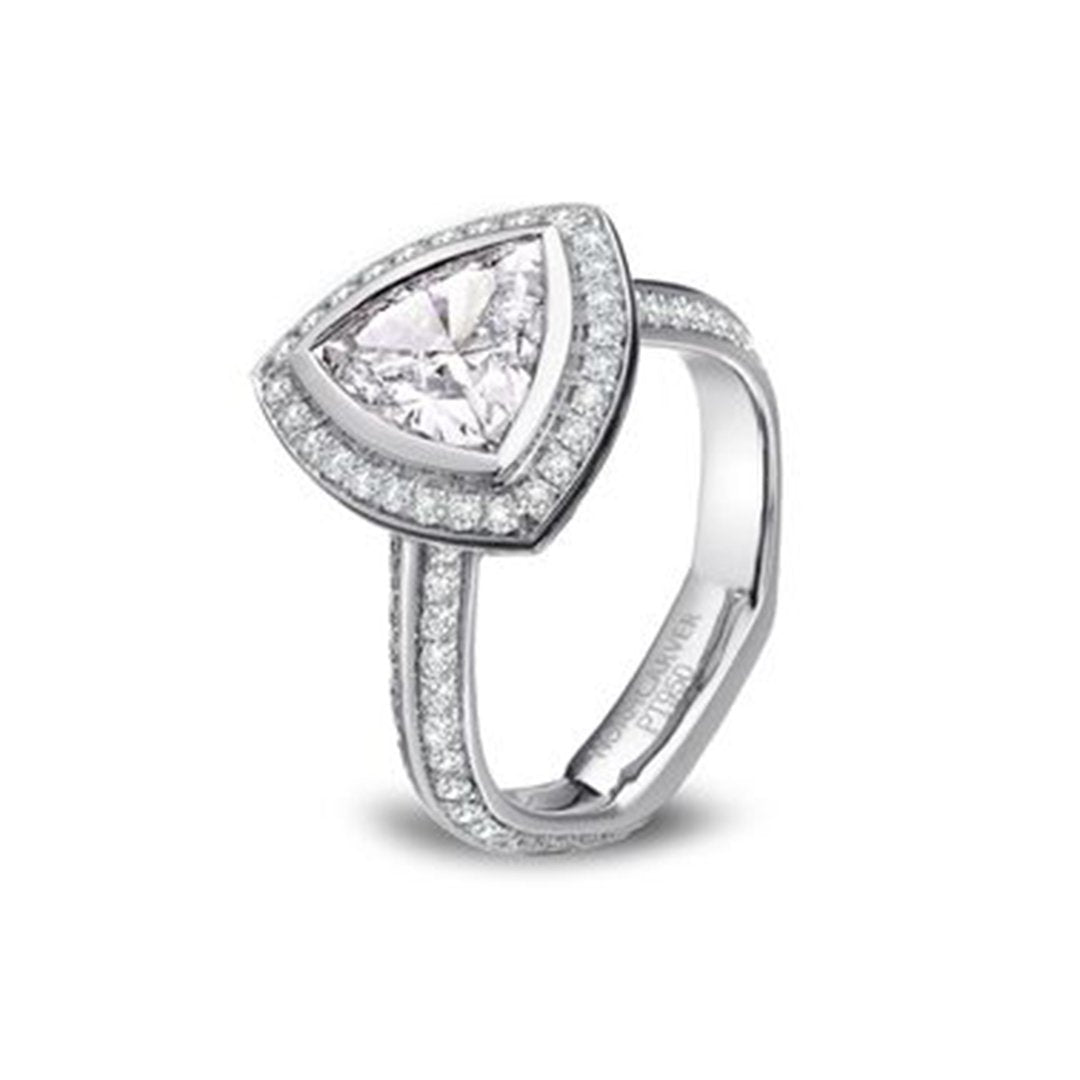 1.09 ctw Diamond Halo Engagement Ring