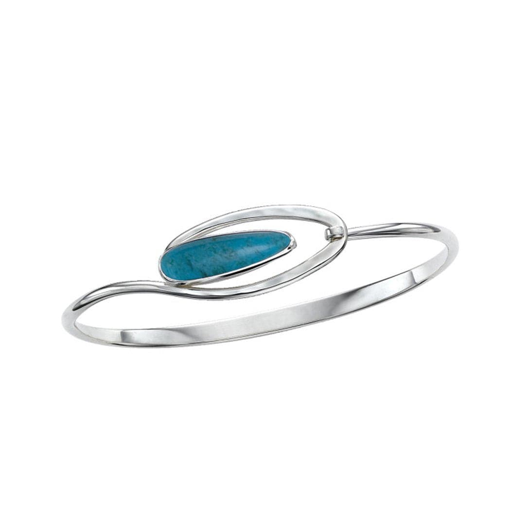 Turquoise Silver Bangle Bracelet