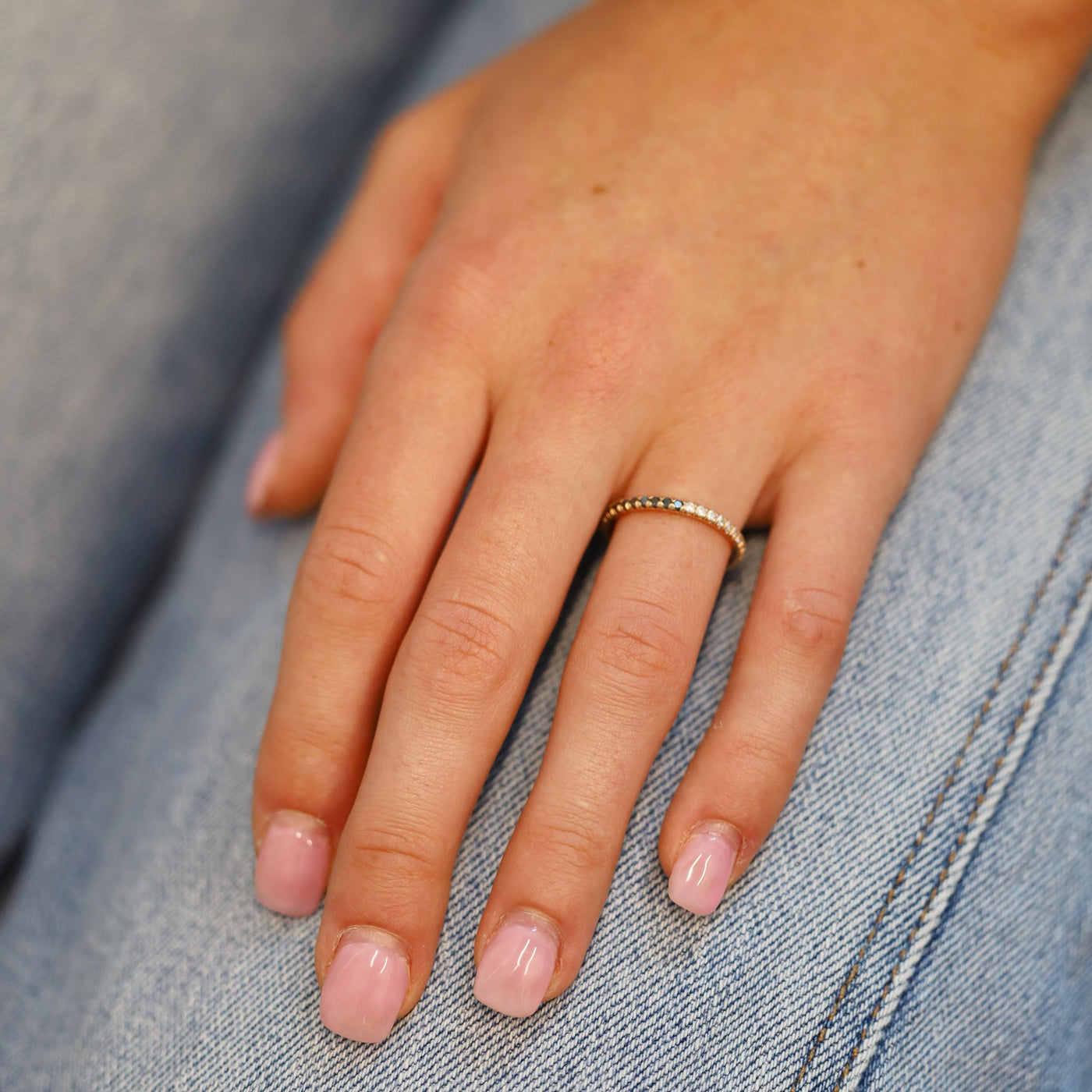 Black & White Diamond Eternity Band