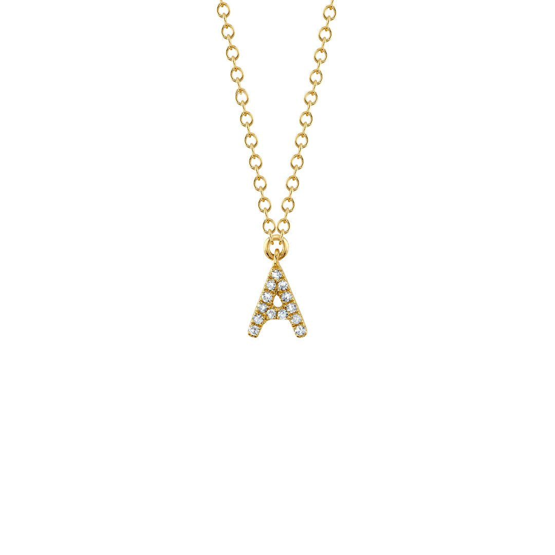 0.04 ctw Diamond Initial A Necklace