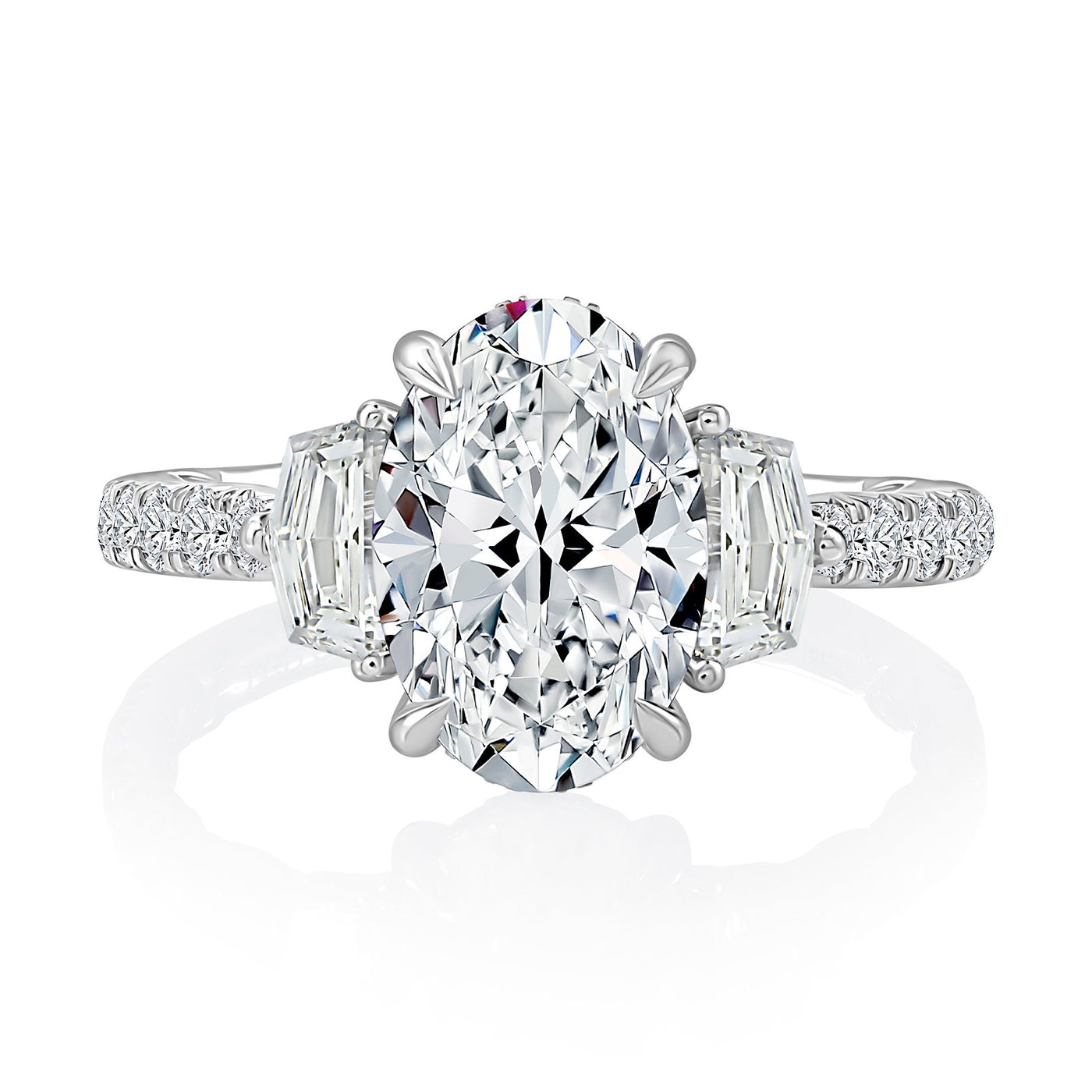 0.90 ctw Diamond Hidden Halo Engagement Ring